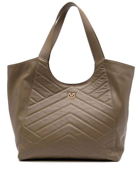 PINKO Love Birds-plaque tote bag - Green - zdjęcie produktu nr 1