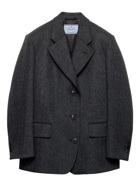 Prada button chevron-pattern jacket - Grey - zdjęcie produktu nr 1