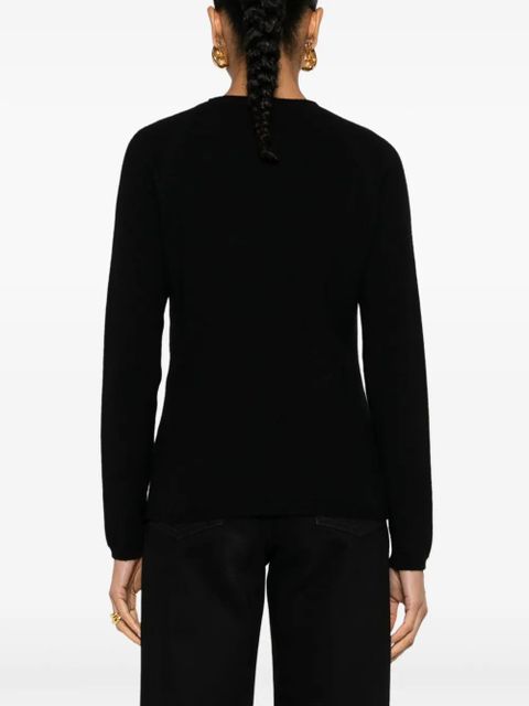 TOM FORD logo-plaque cashmere jumper - Black
