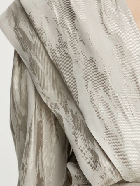 IRO bluzka damska kolor szary wzorzysta WM16TABIA