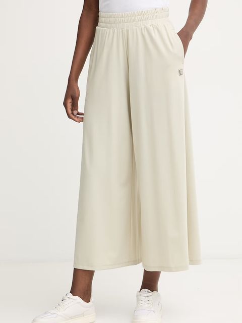 Armani Exchange spodnie culottes damskie z wiskozą - zdjęcie produktu nr 1