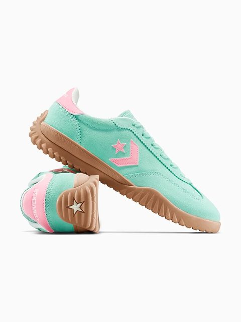 Converse sneakersy skórzane Run Star Trainer damskie kolor zielony A15090C