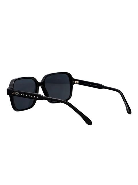 Isabel Marant Eyewear embellished-geometric sunglasses - Black