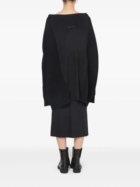 MM6 Maison Margiela ribbed crewneck sweater - Black - zdjęcie produktu nr 2