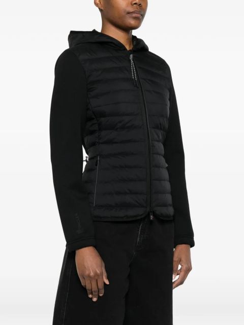 Moncler Grenoble hooded zip-up cardigan - Black