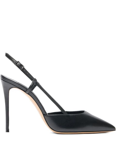 Casadei 100mm Julia pointed-toe slingback heeled pumps - Black - zdjęcie produktu nr 1