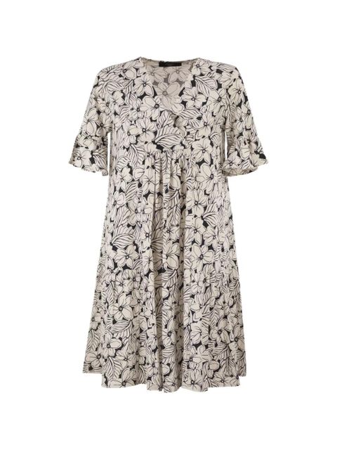 Weekend Max Mara printed V-neck dress - Neutrals - zdjęcie produktu nr 1