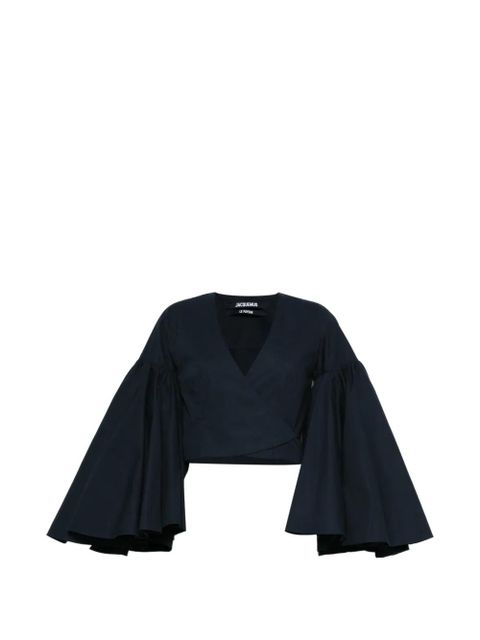Jacquemus cropped blouse - Blue - zdjęcie produktu nr 1