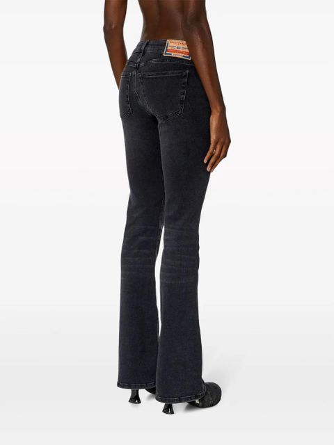 Diesel flared cotton blend jeans - Black