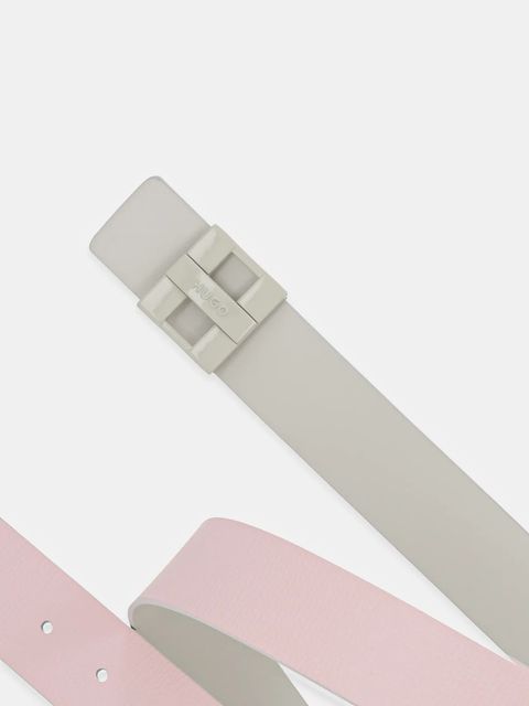 HUGO pasek skórzany dwustronny damski kolor beżowy 50548472 - zdjęcie produktu nr 2