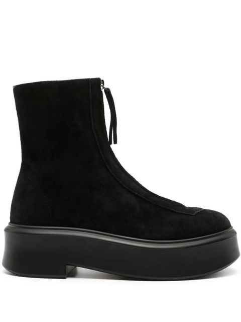 The Row flatform suede ankle boots - Black - zdjęcie produktu nr 1