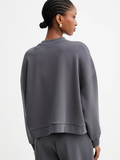 Armani Exchange bluza damska kolor szary gładka XW000740 AF16111 - zdjęcie produktu nr 2