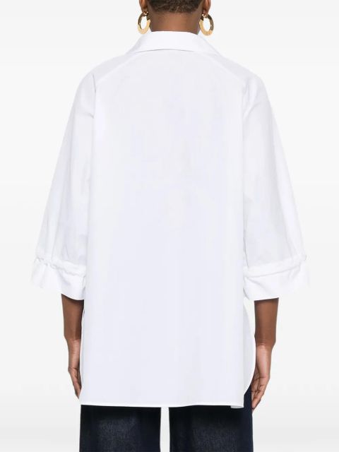 Max Mara drawstring layered blouse - White