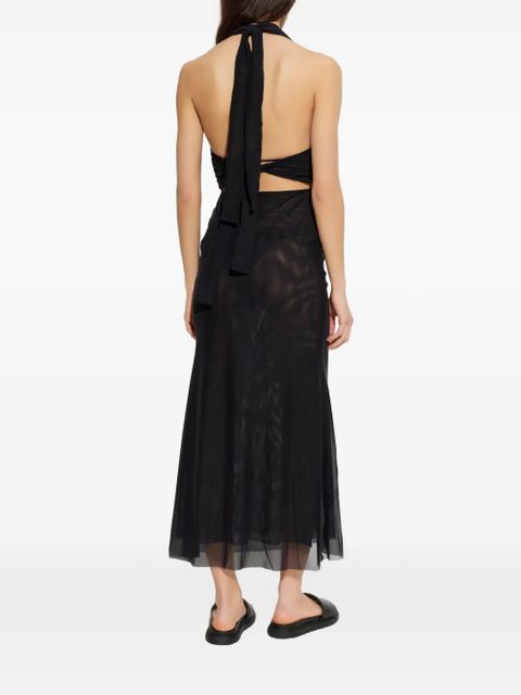 Bond-eye Alessia halter-neck midi dress - Black