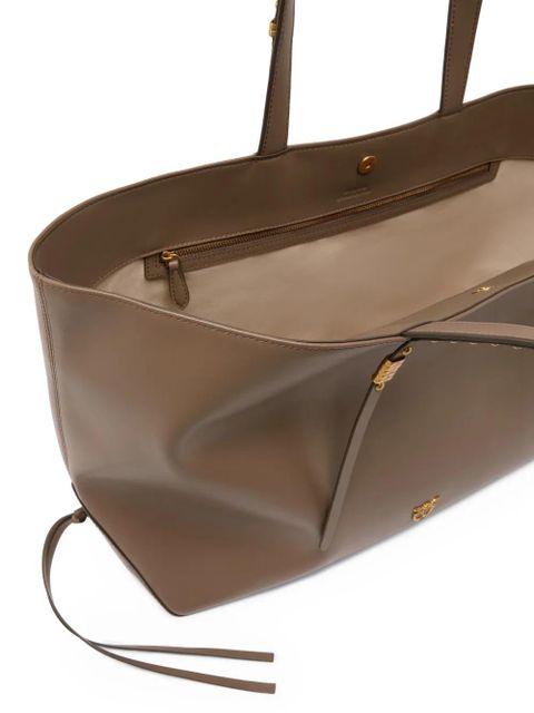 PINKO medium leather studded tote bag - Neutrals