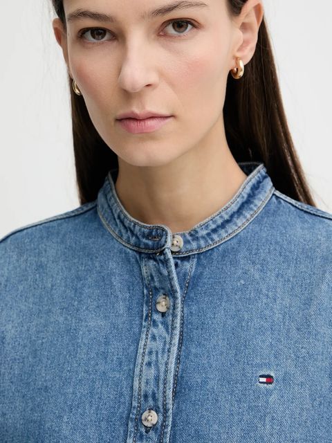Tommy Hilfiger koszula jeansowa damska kolor niebieski regular WW0WW47732