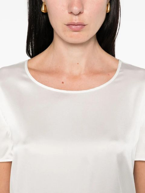Max Mara short-sleeve satin top - White