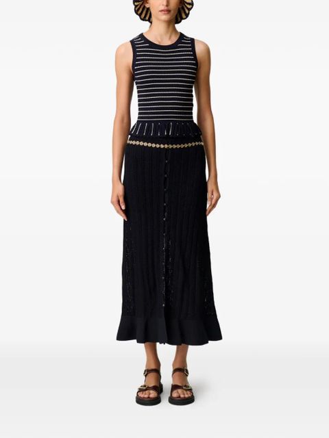 Claudie Pierlot button knit midi skirt - Blue - zdjęcie produktu nr 2