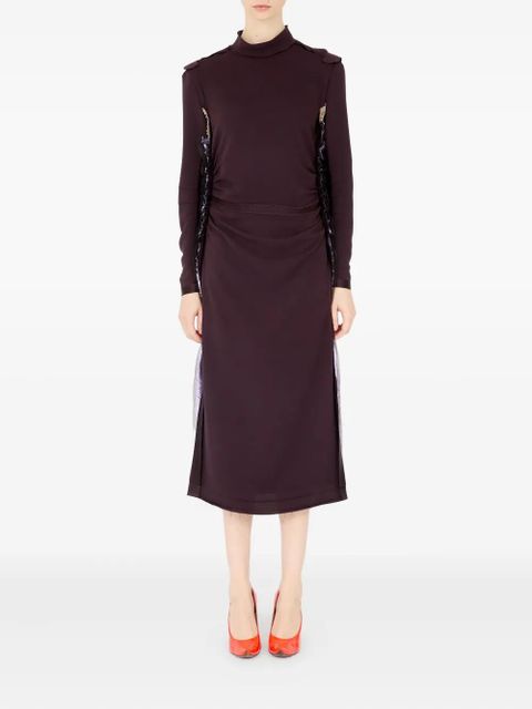 Maison Margiela gathered midi dress - Brown