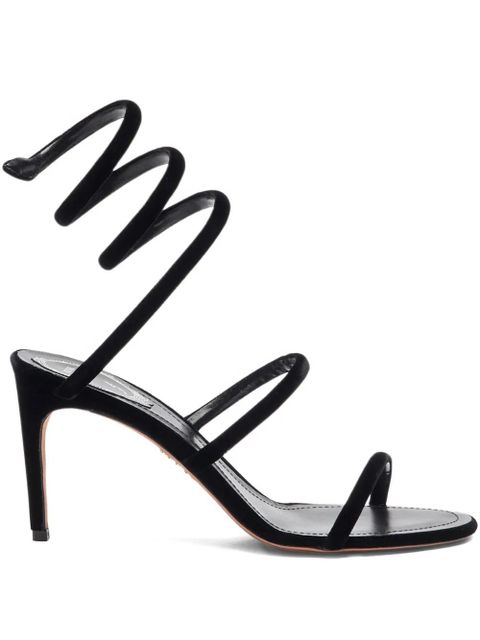 René Caovilla 80mm Cleo spiral-ankle-strap sandals - Black - zdjęcie produktu nr 1
