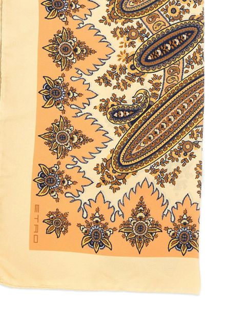 ETRO paisley print silk scarf - Neutrals