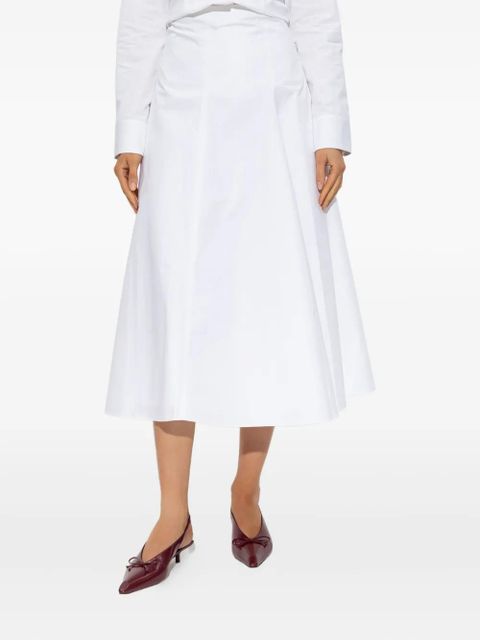 Jacquemus panelled flared midi skirt - White