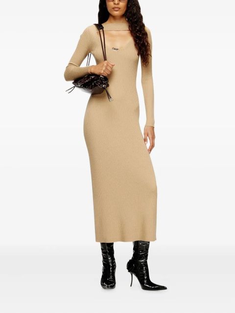 Diesel keyhole ribbed midi day dress - Neutrals - zdjęcie produktu nr 2