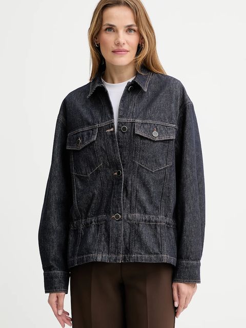 AllSaints kurtka jeansowa bawełniana DENBY kolor granatowy przejściowa W100PD - zdjęcie produktu nr 1