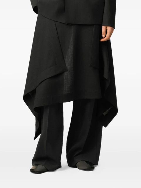 AMI Paris layered wool trousers - Black