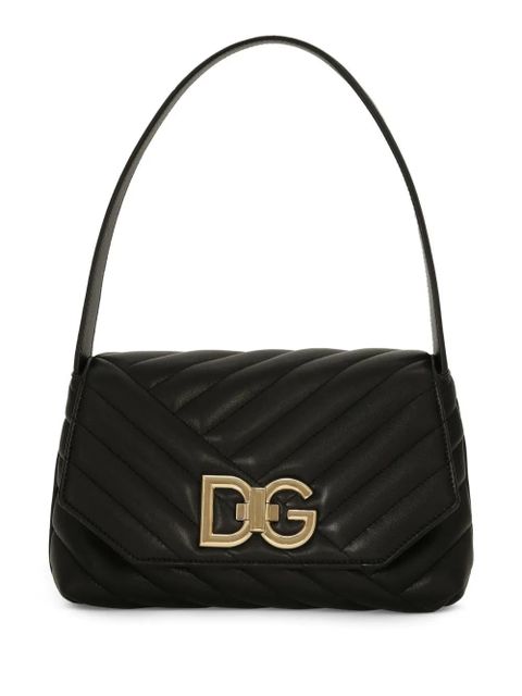 Dolce & Gabbana logo-buckle padded leather bag - Black - zdjęcie produktu nr 1