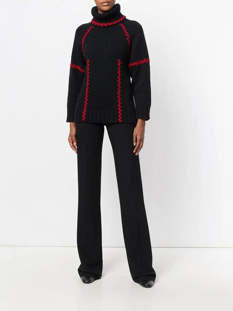 Alexander McQueen chunky turtle neck jumper - Black - zdjęcie produktu nr 2