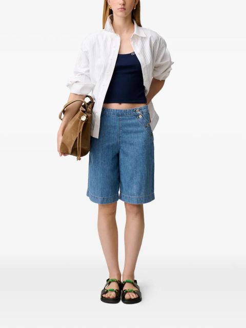 Claudie Pierlot button denim shorts - Blue - zdjęcie produktu nr 2