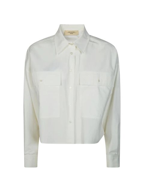 Weekend Max Mara asymmetrical cotton shirt - Neutrals - zdjęcie produktu nr 1