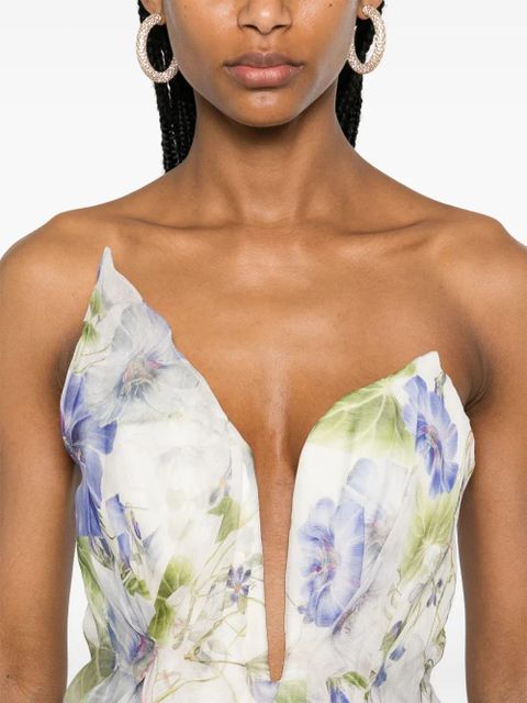 ZIMMERMANN Natura Draped mini dress - White