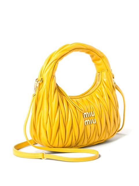 Miu Miu Wander matelassé tote bag - Yellow