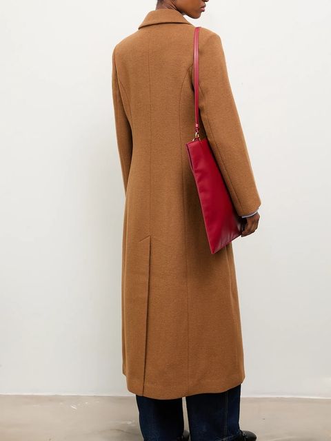 Answear.LAB płaszcz wełniany kolor beżowy - zdjęcie produktu nr 2