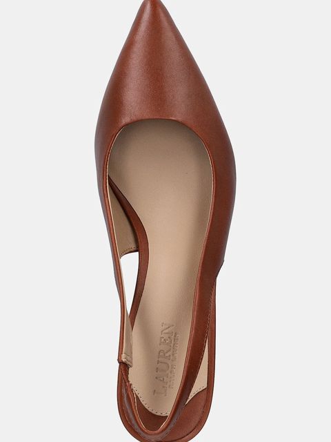 Lauren Ralph Lauren szpilki skórzane Lolah II kolor brązowy 802P09033002