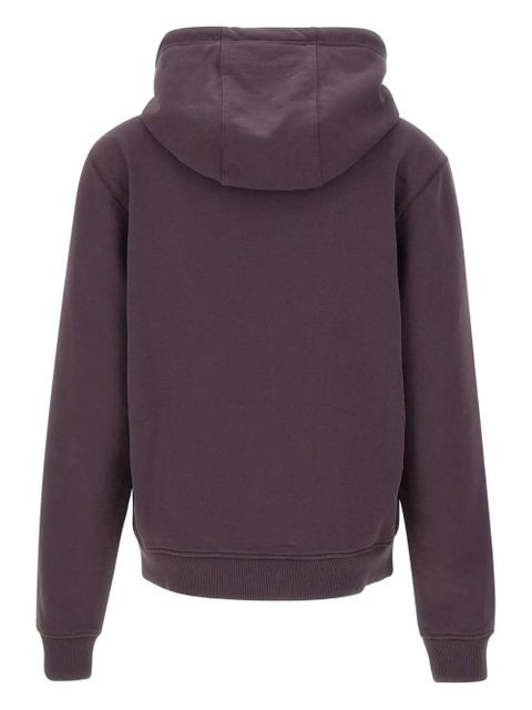 Casablanca embroidered-logo zip-up hoodie - Purple