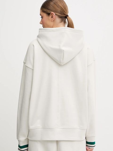 Calvin Klein Performance bluza damska kolor beżowy z kapturem gładka LVGWF5W309