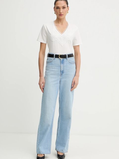 Morgan t-shirt damski kolor biały DOMASKA