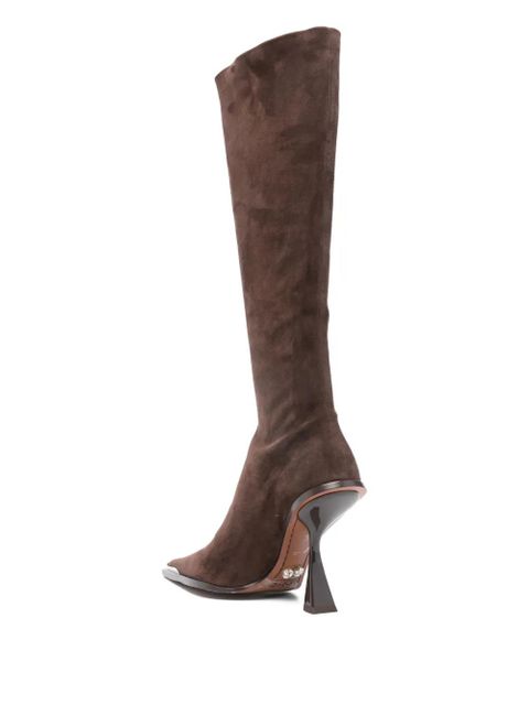 Cult Gaia 105mm suede knee-high boots - Brown