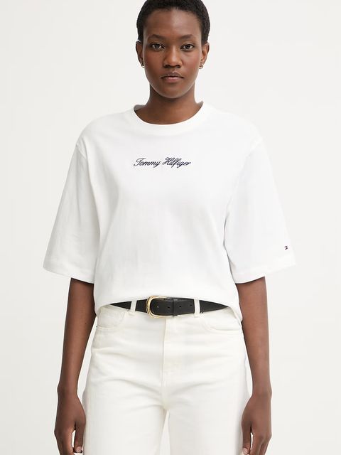Tommy Hilfiger T-shirt damski bawełniany - zdjęcie produktu nr 1