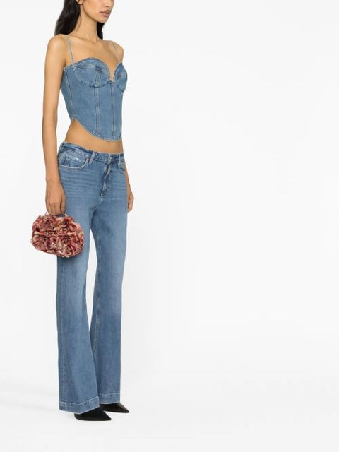 Magda Butrym cropped denim bustier top - Blue - zdjęcie produktu nr 2