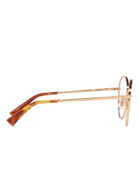 Miu Miu Eyewear round-frame glasses - Gold - zdjęcie produktu nr 2