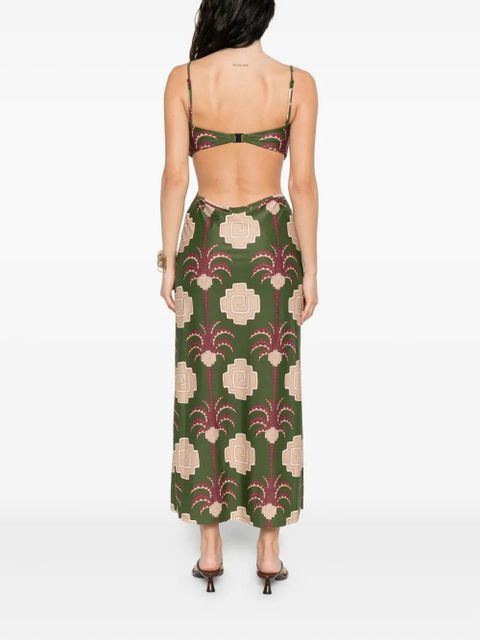 Johanna Ortiz Jungle Geometry midi dress - Green