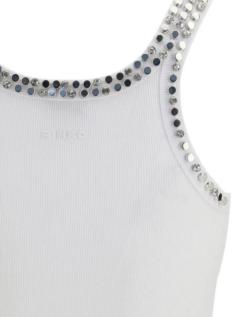 PINKO studded ribbed vest - White - zdjęcie produktu nr 2