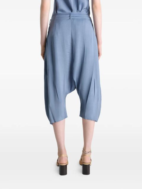 LEMAIRE pleated dropped bermuda shorts - Blue