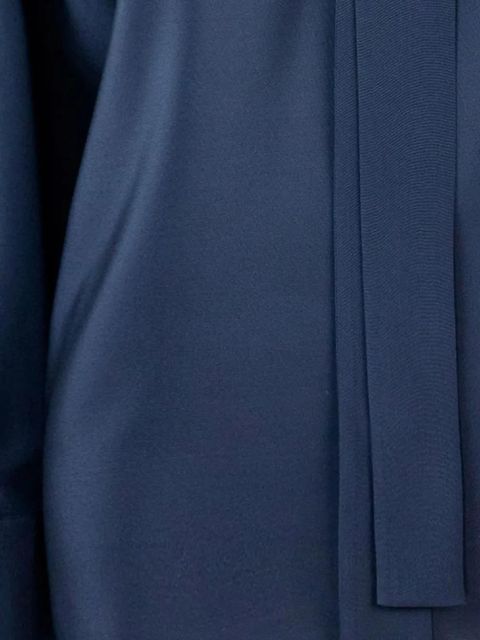 Max Mara tie-neck long-sleeve shirt - Blue