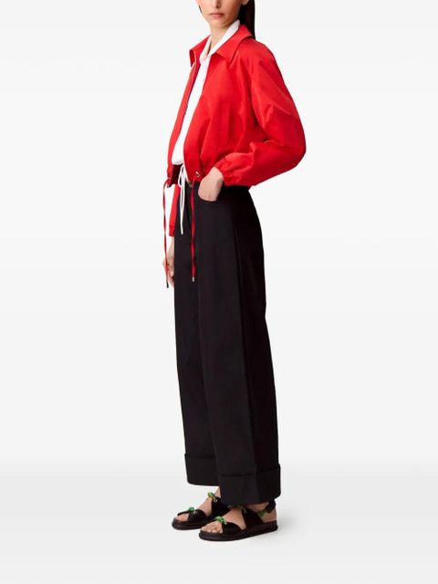 Claudie Pierlot cuffed palazzo trousers - Blue