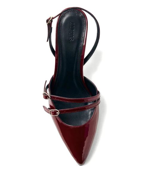 ALOHAS 75mm leather heeled pumps - Red - zdjęcie produktu nr 2